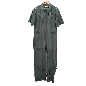 Vintage Rare Military 1964 Men's Aeronautic Coveralls US Airforce K-2B SzL Green